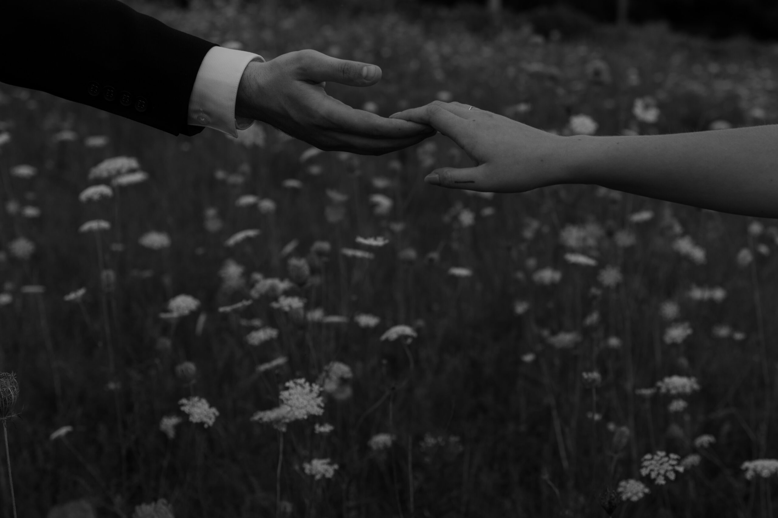 hands reaching for one another 
