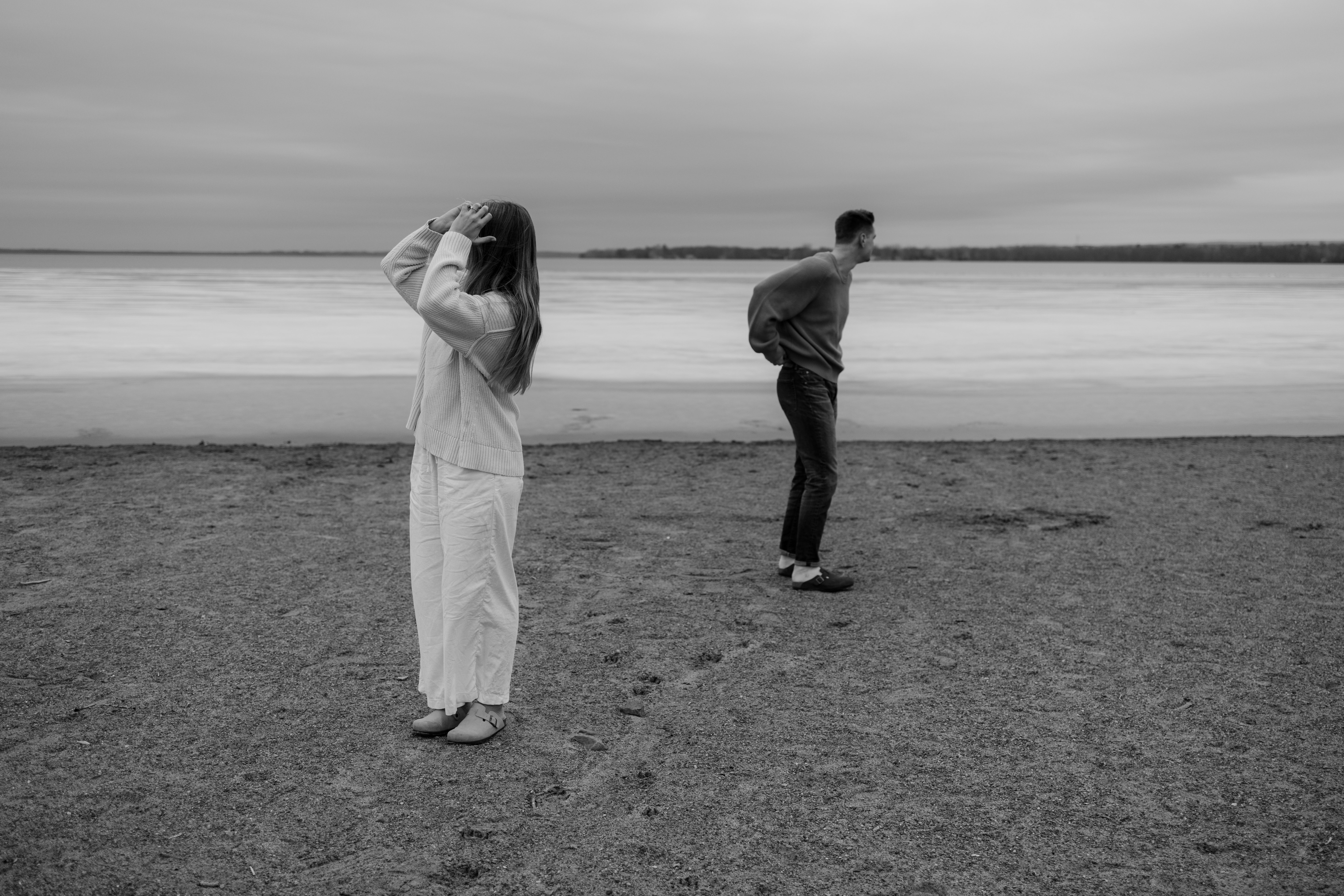 couple poses for an editorial style shoot